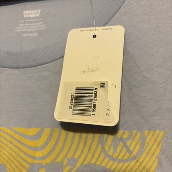 Levi’s Women’s Size 2XL Light Blue T-Shirt *New* - Picture 3 of 5